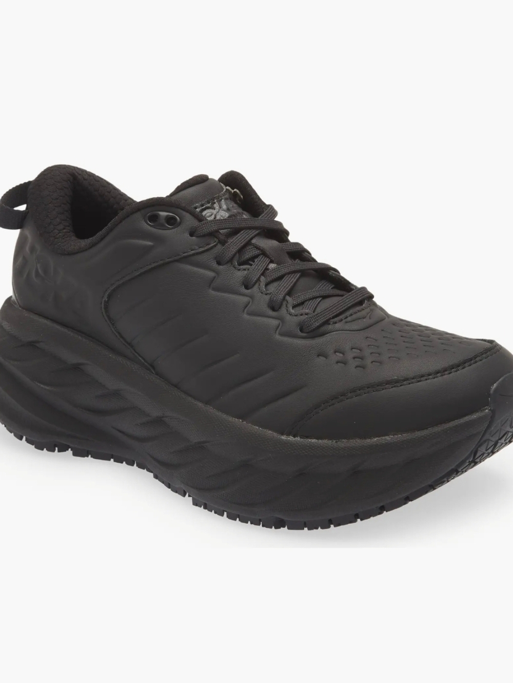 Hoka One One Bondi SR Cushioned Black Leather Walking Shoes Women’s 10.5 Wide